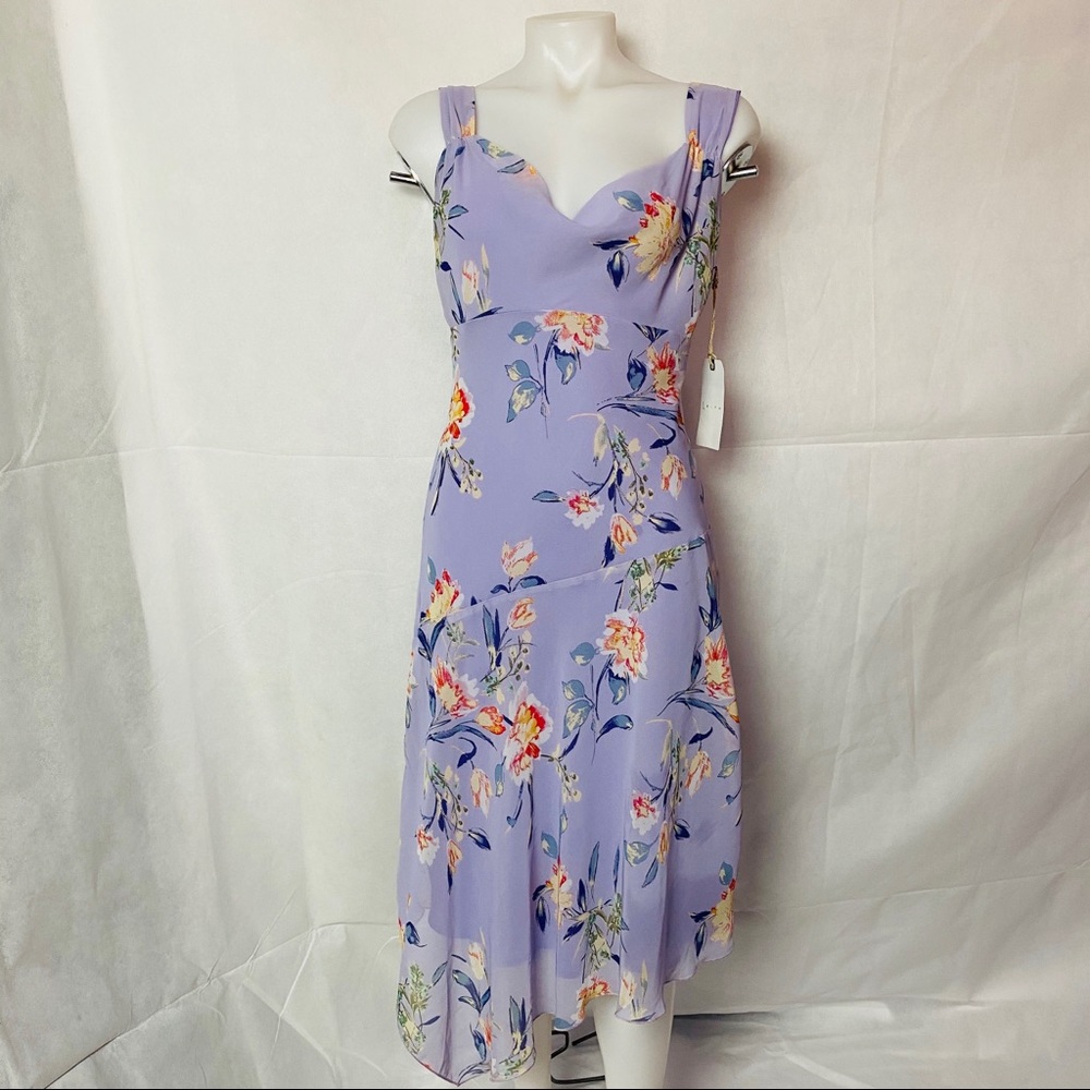 Leith | Floral Dress Purple Bonnet Bouquet Flower